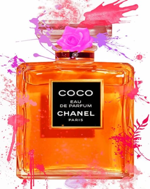 Perfume Bottle Splash Color paint by numbers