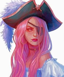 Pirate Girl Art paint by numbers