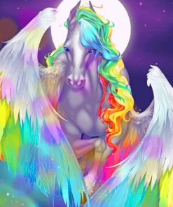 Rainbow Unicorn paint by numbers