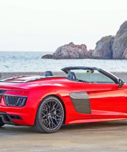 Red Audi R8 paint by numbers