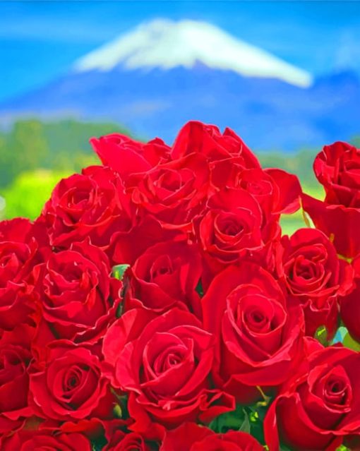 Red Roses paint By Numbers