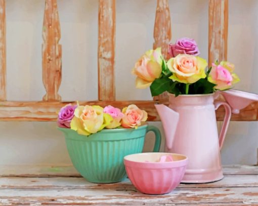 Roses Jug paint by numbers