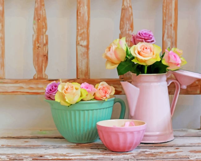 Roses Jug paint by numbers