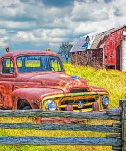 Rusty Pickup Truck paint by numbers