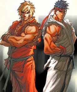 Street Fighter games paint by numbers