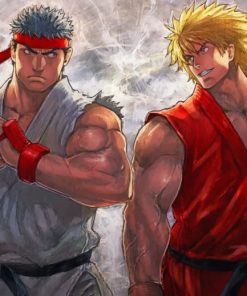 Ryu And Ken paint by numbers