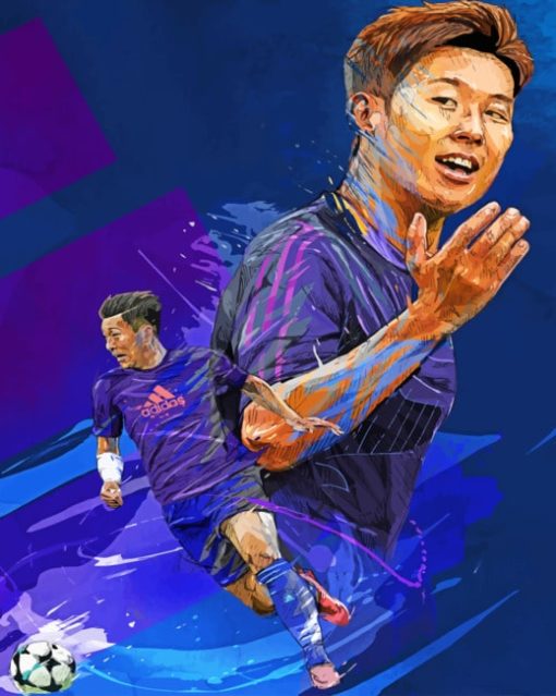 Son Heung Min Player paint by numbers