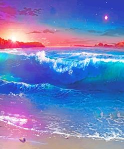Sunset Fantasy Beach paint by numbers