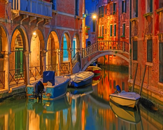 The magic Of Venice At Night paint By numbers
