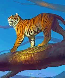Tiger On Branch Paint by numbers