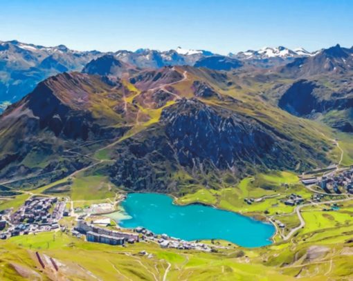 Tignes France In Summer paint by numbers