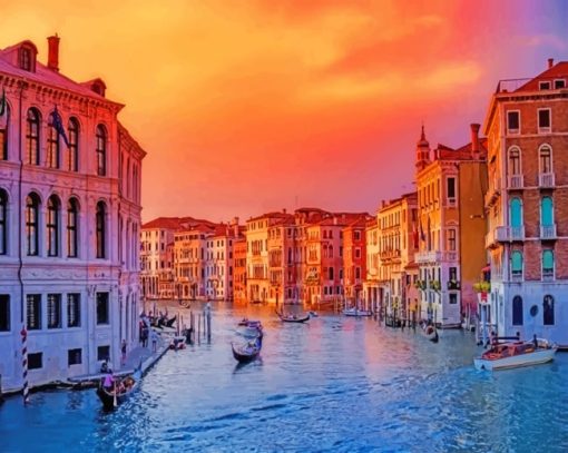 Venice Italy Sunset paint by numbers
