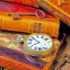 Vintage Clock Wit Books paint by numbers