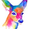 Watercolor Deer paint by numbers