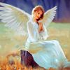 White Angel Girl paint by numbers