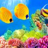 Yellow Fishes Under Sea paint by numbers