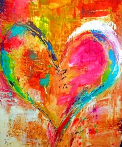 Abstract Heart paint By Numbers