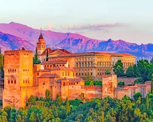 Alhambra Palace Spain paint by numbers