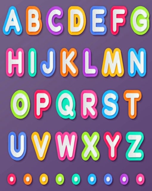 alphabets paint by numbers
