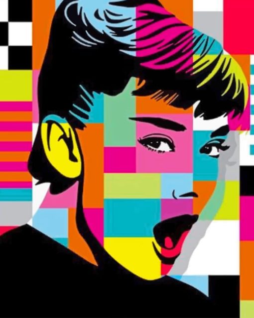 Audrey Hepburn Pop Art paint by numbers