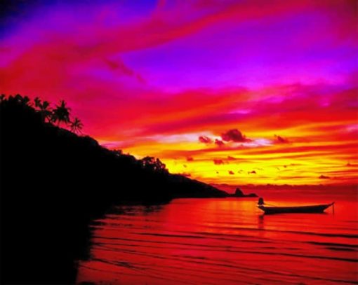 Beautiful Sunset paint by Numbers