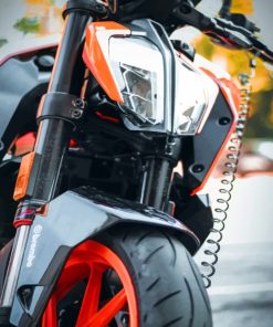 Black And Orange Motorcycle paint By Numbers
