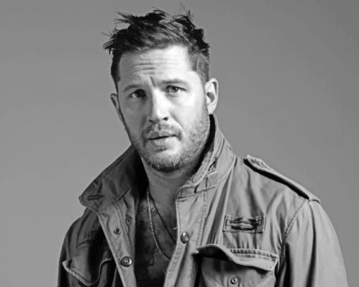 Black And White Tom Hardy paint by numbers