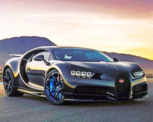 Black Bugatti paint by numbers