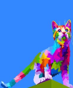 Cat In Pop Art paint by numbers