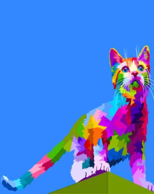 Cat In Pop Art paint by numbers