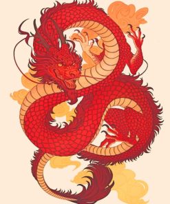Chinese Dragon paint by numbers