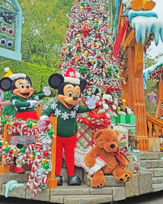 Christmas Day With Mickey Mouse paint By Numbers
