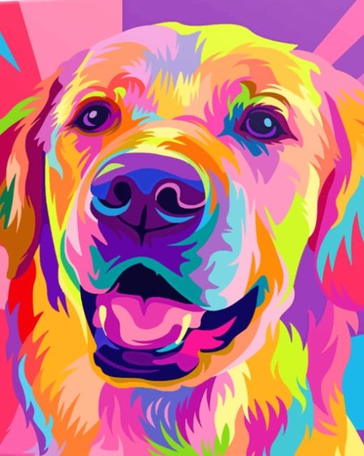 Colorful Dog paint by numbers