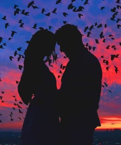 Couple Silhouette paint By Numbers