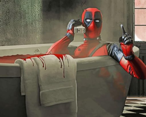 Deadpool Shower Paint by numbers