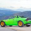 Green Lancia Stratos paint by numbers