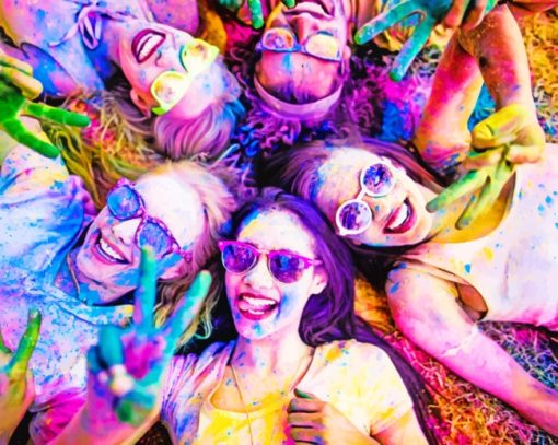 Holi Festival paint by numbers