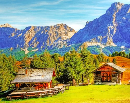 Italian Tyrol Nature paint by numbers