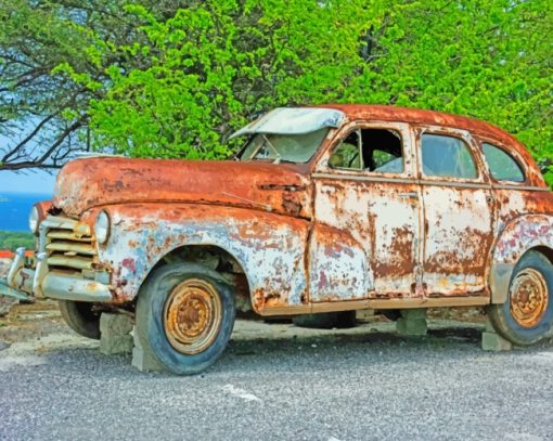 Junk Car paint by numbers