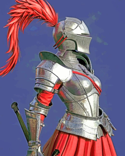 Knight Female Armor paint by numbers