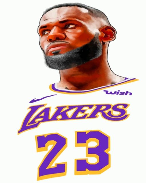 Lebron James Lakers paint by numbers