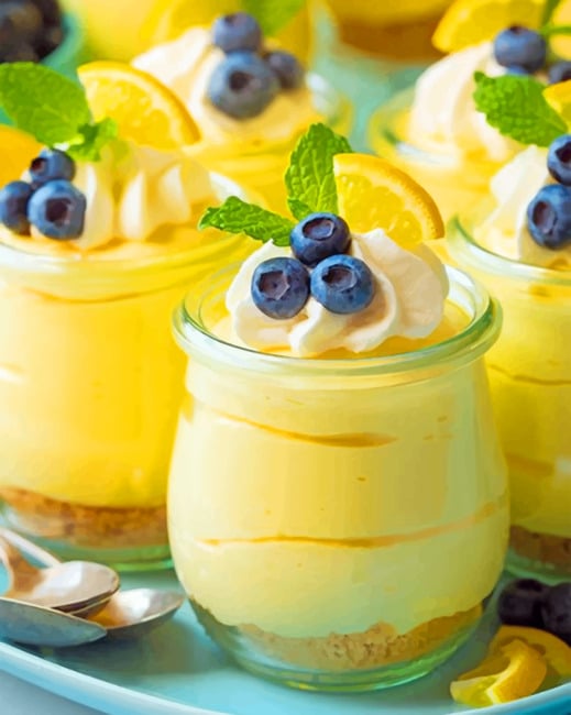 Lemon Cheesecake Mousse paint By Numbers