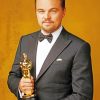 Leonardo Decaprio With Oscar Award paint by numbers