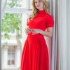Lily James Red Dress paint by numbers