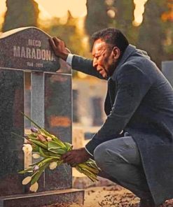 Pele At Maradona Grave paint By Numbers