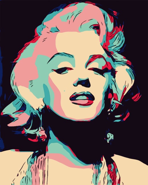 Mariyln Monroe Arts Paint By Numbers - Canvas Paint by numbers