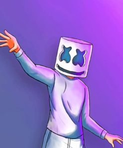 Marshmello Mask paint by numbers