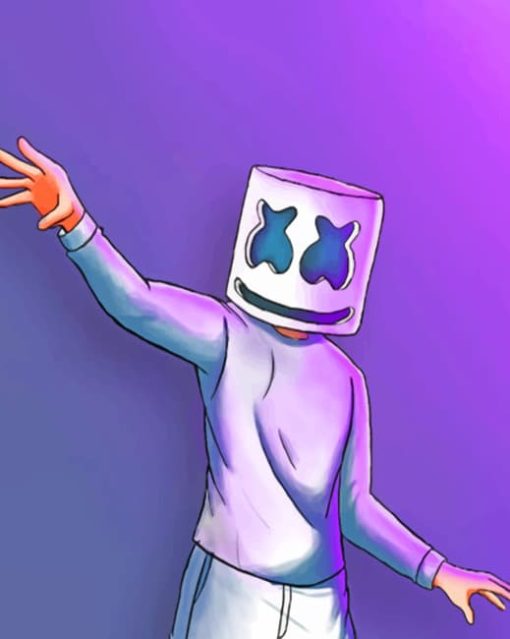 Marshmello Mask paint by numbers