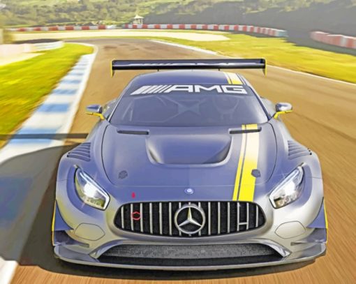 Mercedes Benz AMG Gt3 paint by numbers