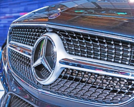 Mercedes Benz Grille paint by numbers